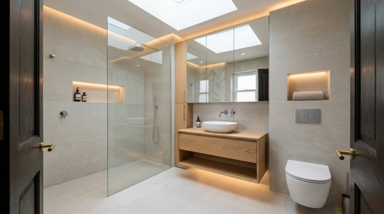 maximized bathroom space efficiency