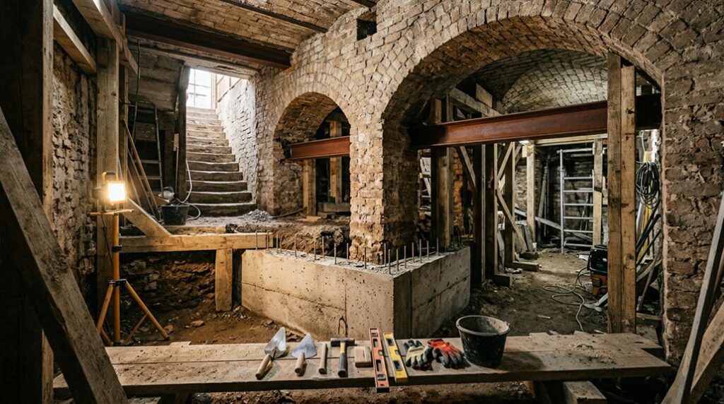 victorian cellar stabilization method